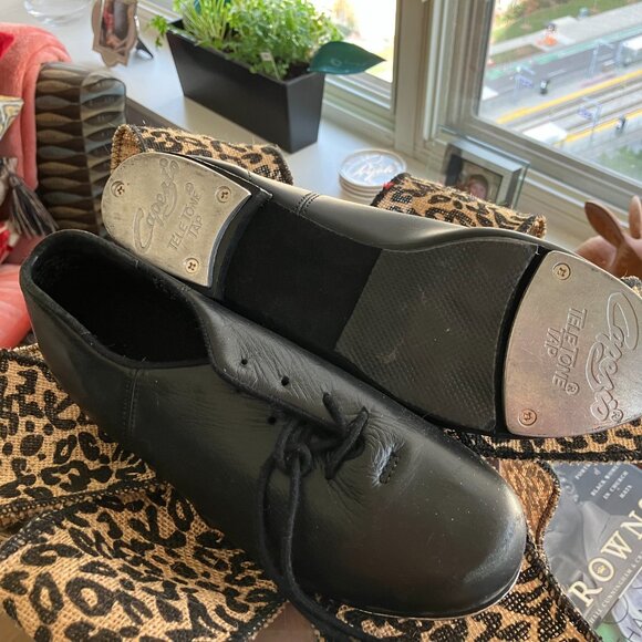 Two (2) Pair Boys Capezio Tap Shoes - Picture 2 of 3